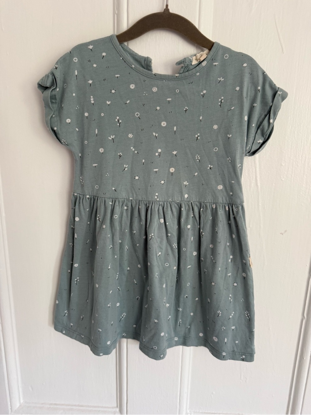Vero Moda Girls' Dusty Sage Floral Summer dress